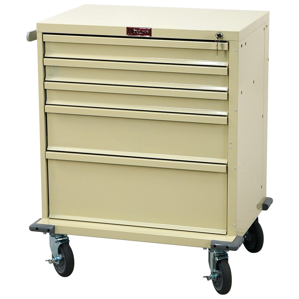 V24-5K procedure cart with steel frame and durable powder coat finish