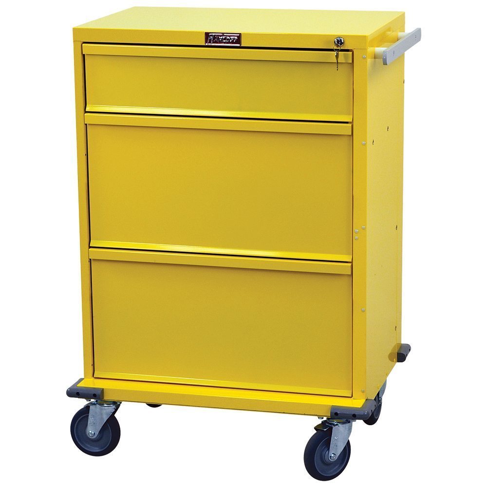 V30-3K tall isolation medical cart with key lock and drawers