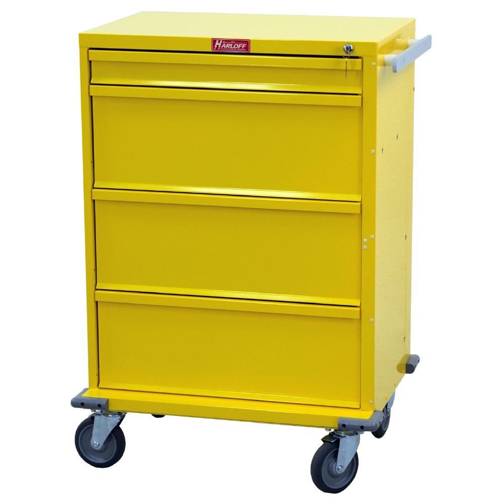 V30-4K tall medical isolation cart with key lock and drawers