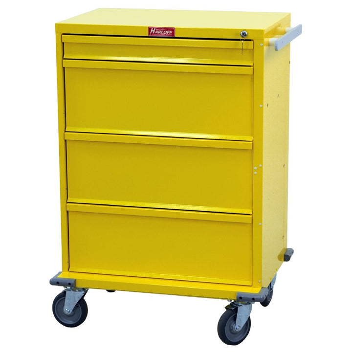 V30-4K tall medical isolation cart with key lock and drawers