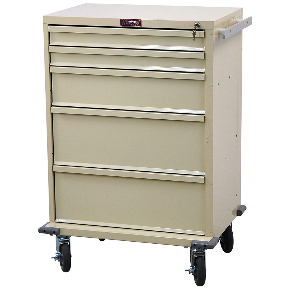 V30-5K tall V-Series medical cart with durable steel construction