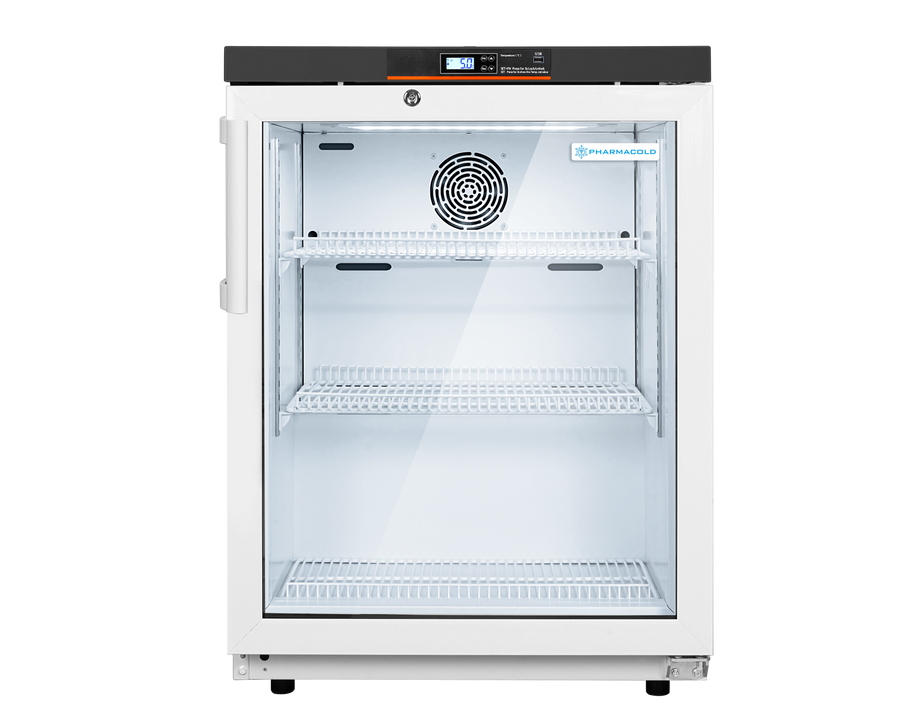 Pharmacold VAX-126 under counter vaccine refrigerator glass door closed view