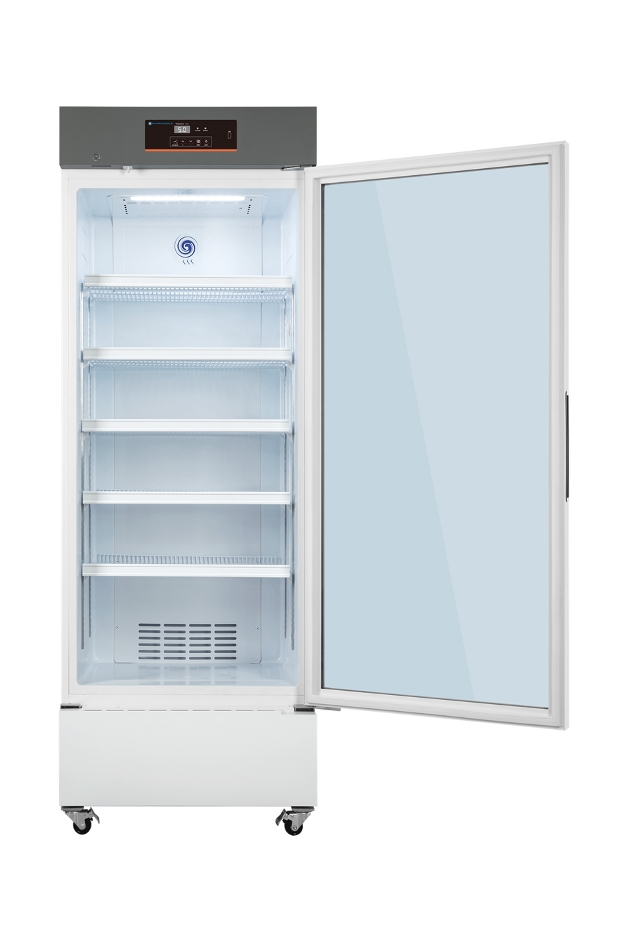 Pharmacold VAX-316 upright vaccine refrigerator open interior view