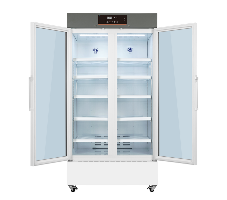 Pharmacold VAX-756 double door vaccine refrigerator interior open view 756L