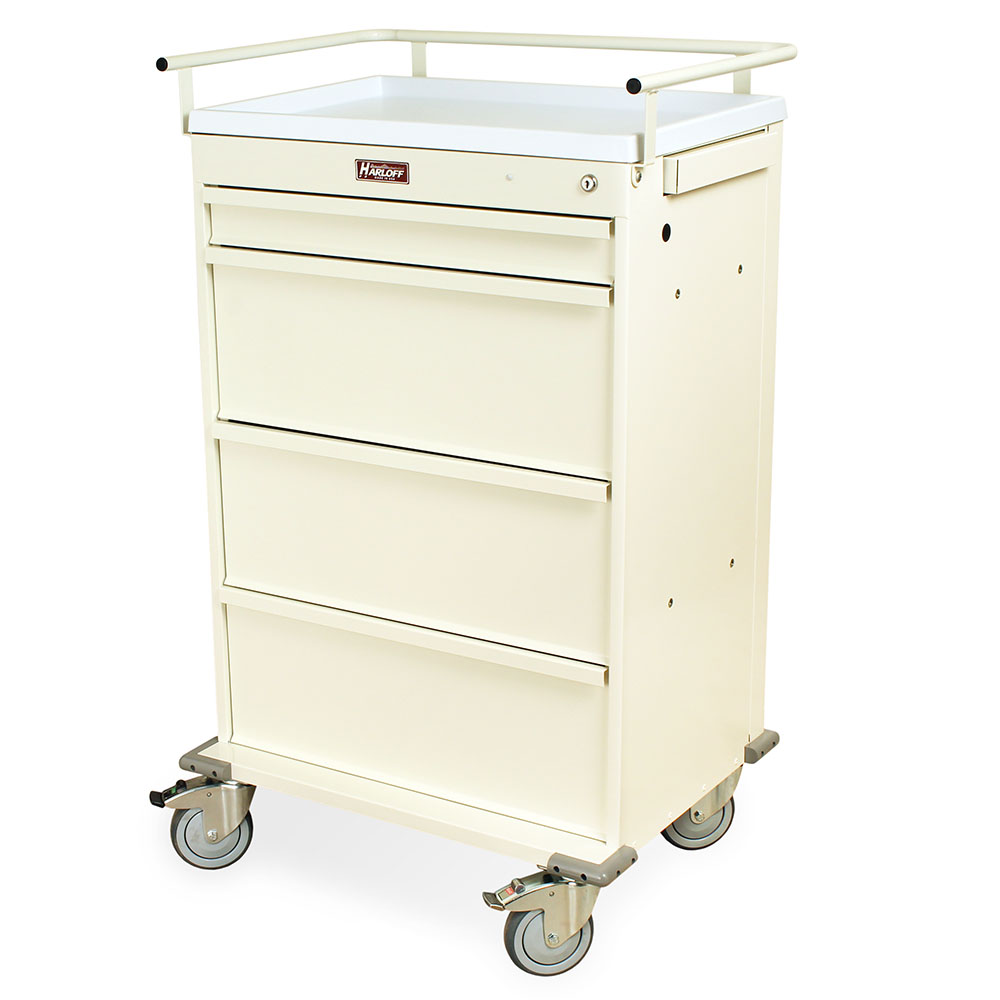 Multi Dose Medicine-On-Time® 150 Card Medication Cart cream front view