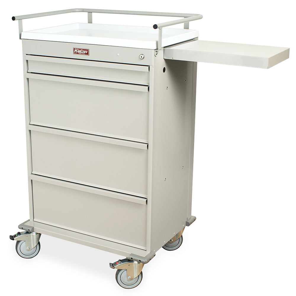 Multi Dose Medicine-On-Time® 150 Card Medication Cart light gray front view