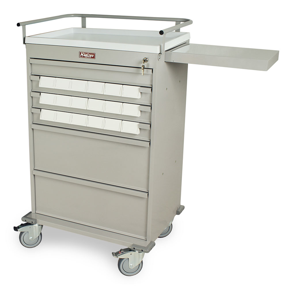 VLT18BIN3 Value Med-Bin Cart gray left view