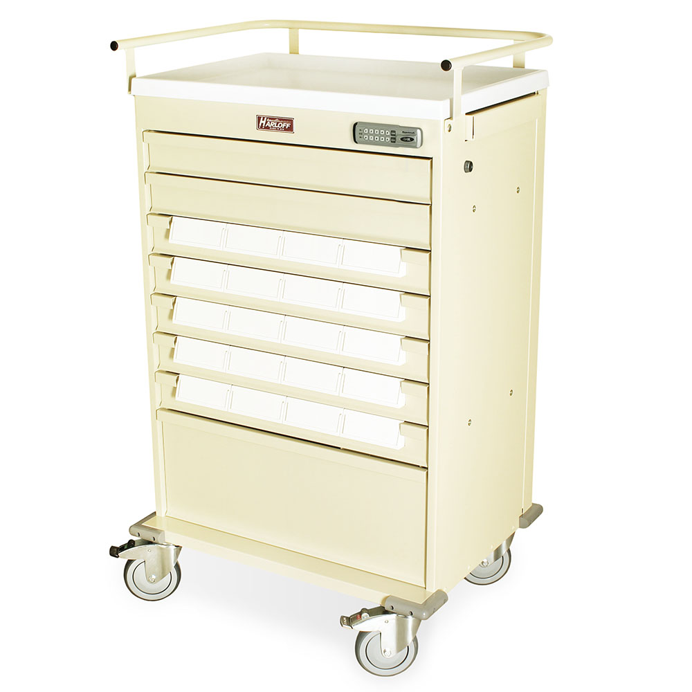 Value Line 20-bin Med-Bin cart with electronic pushbutton lock and key override