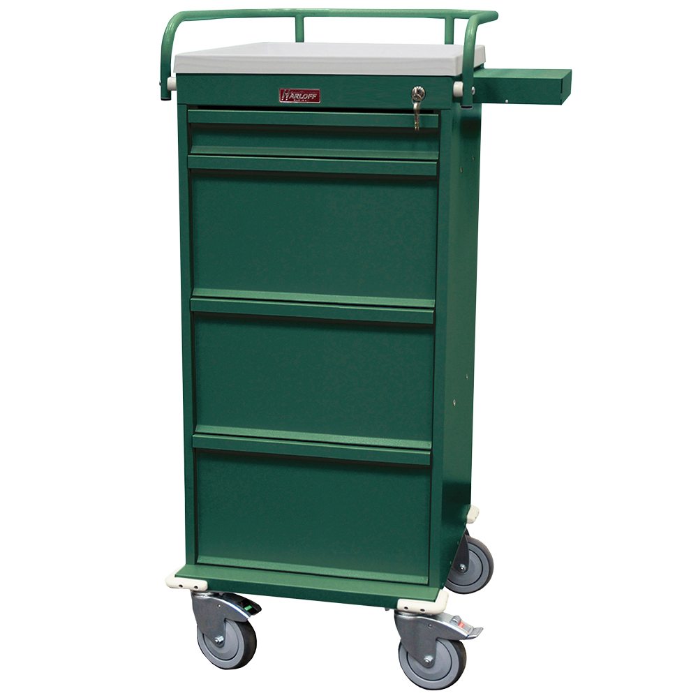 Value punch card medication cart for seniors VLT240PC front view with drawers closed