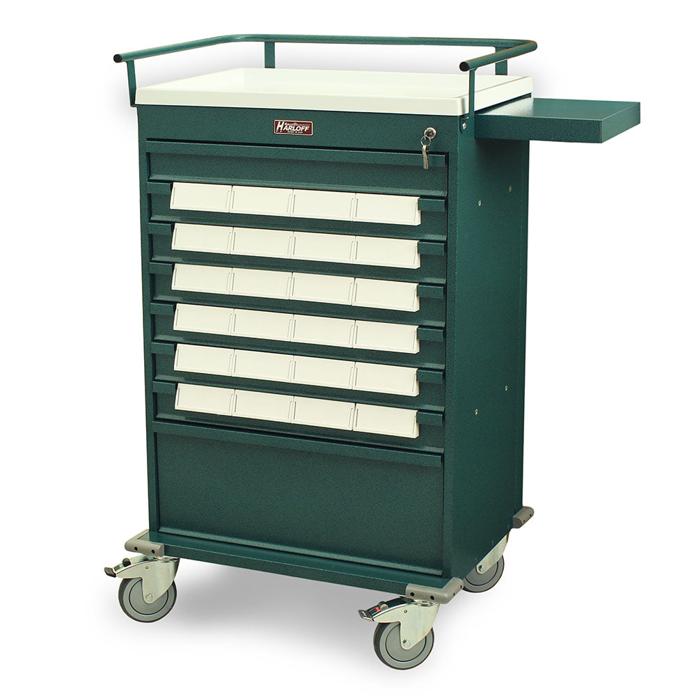 VLT24BIN5 Value Med-Bin Cart with 24 medication bins front view