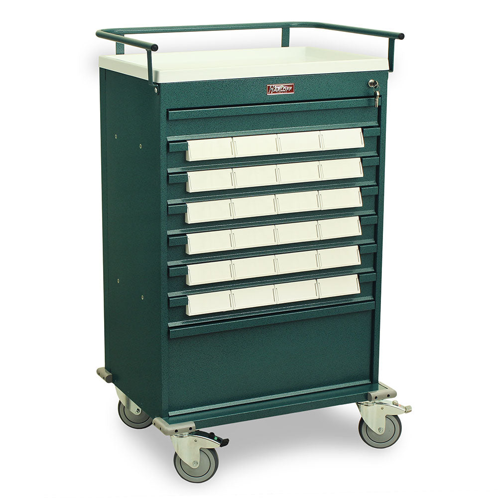 VLT24BIN5 Value Med-Bin Cart right side view with drawers closed