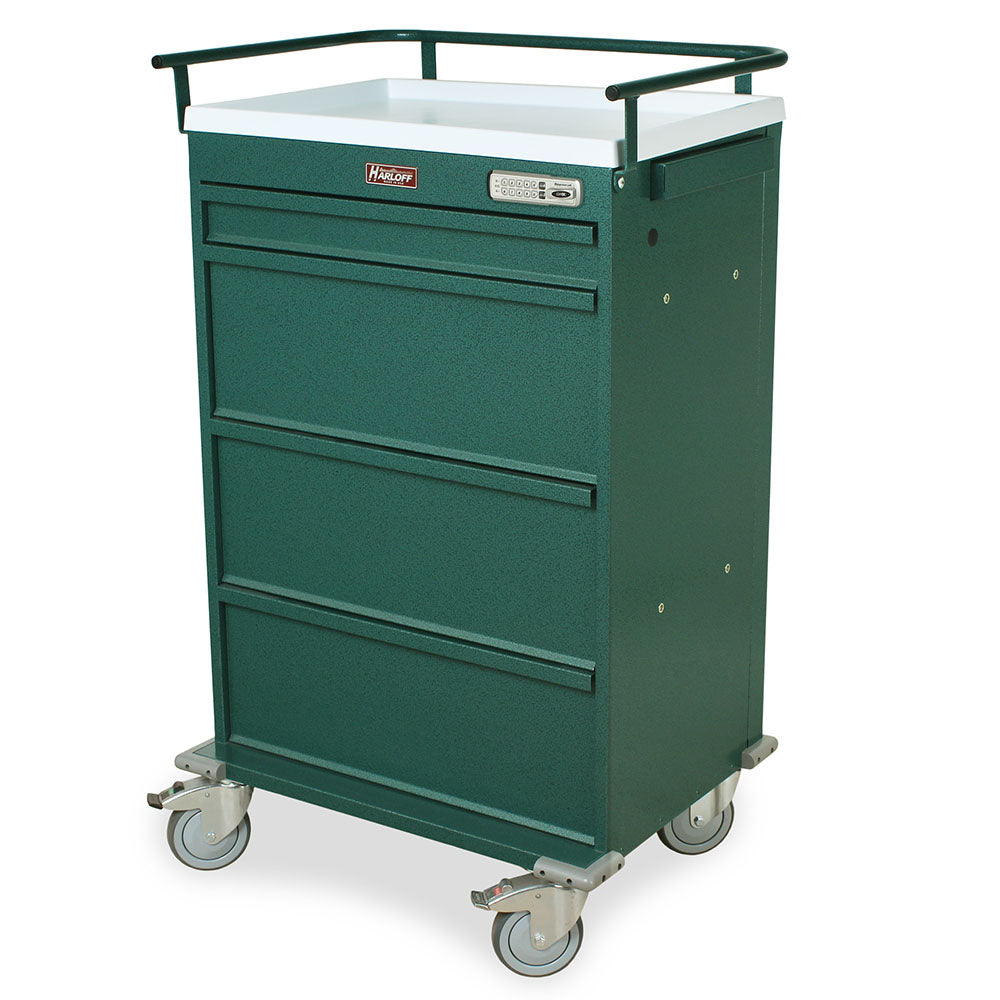 Value Punch Card Medication Cart with E-Lock 450 Punch Card Capacity Front Left View