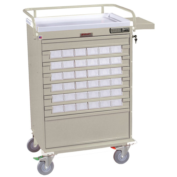 VLT36EBIN3 Value Med-Bin Cart with drawers open showing medication bins