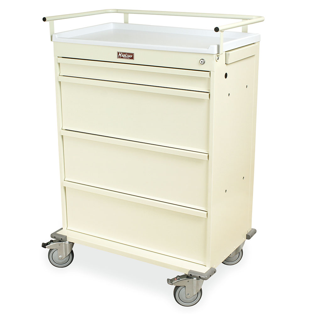 Value punch card LTC med cart VLT480PC in cream finish quarter left view