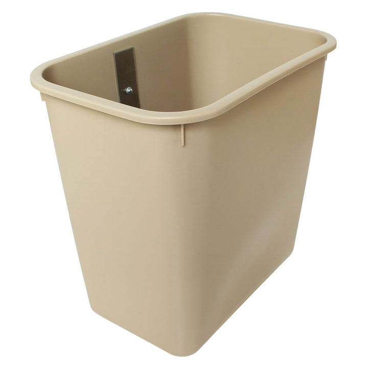 eight quart beige plastic waste container for harloff medical carts