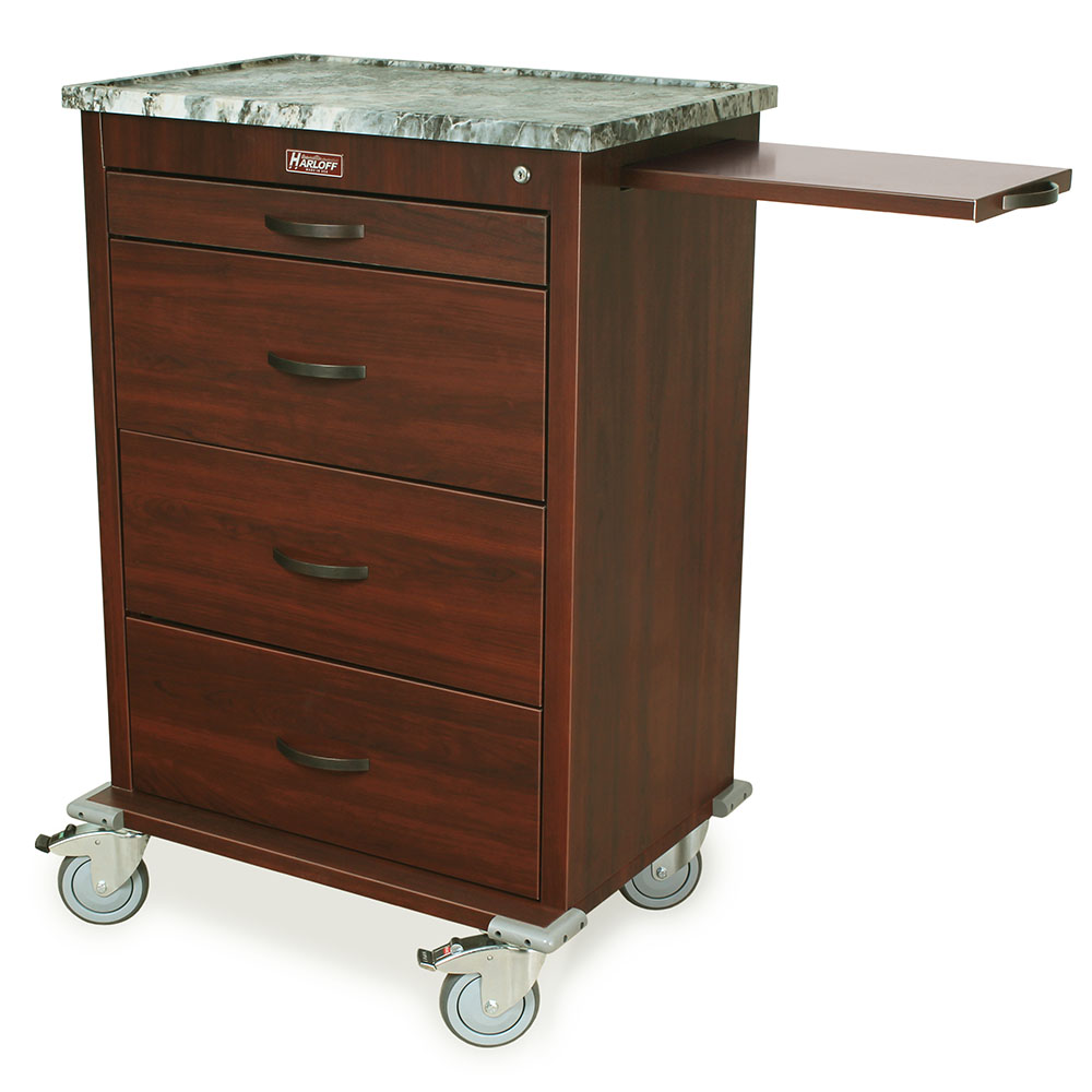 Harloff WV360PC Wood Vinyl Furniture Punch Card Medication Cart front view