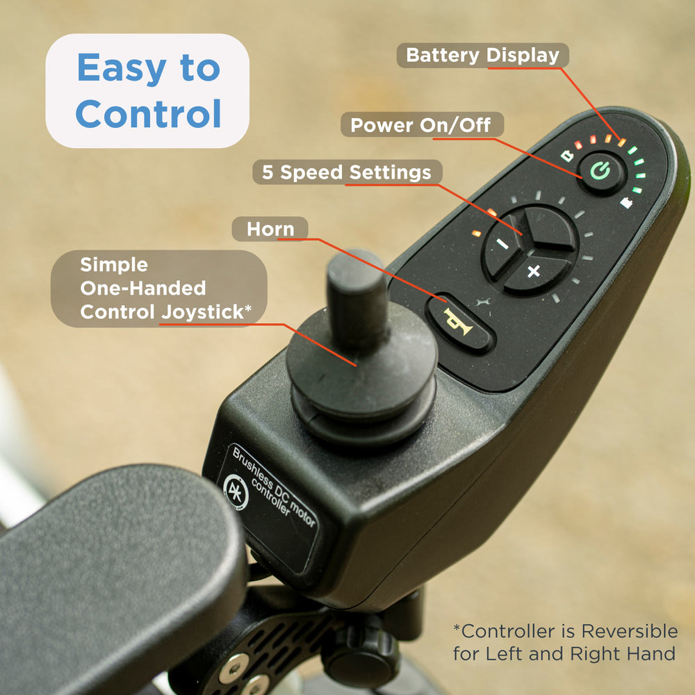Journey Zoomer folding power chair performance features