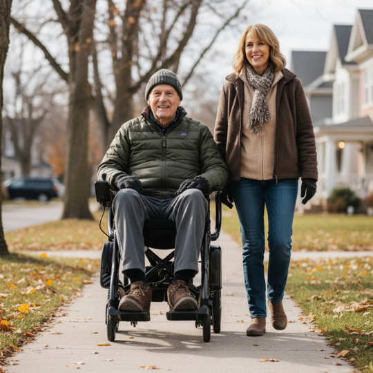 Journey Air Elite Max power chair lifestyle outdoor use