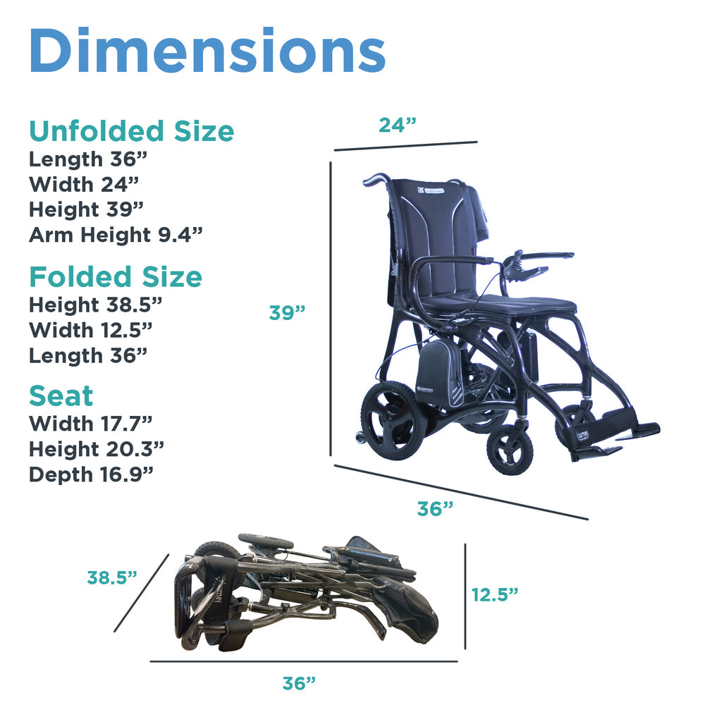Journey Air Elite Max power chair premium carbon fiber frame