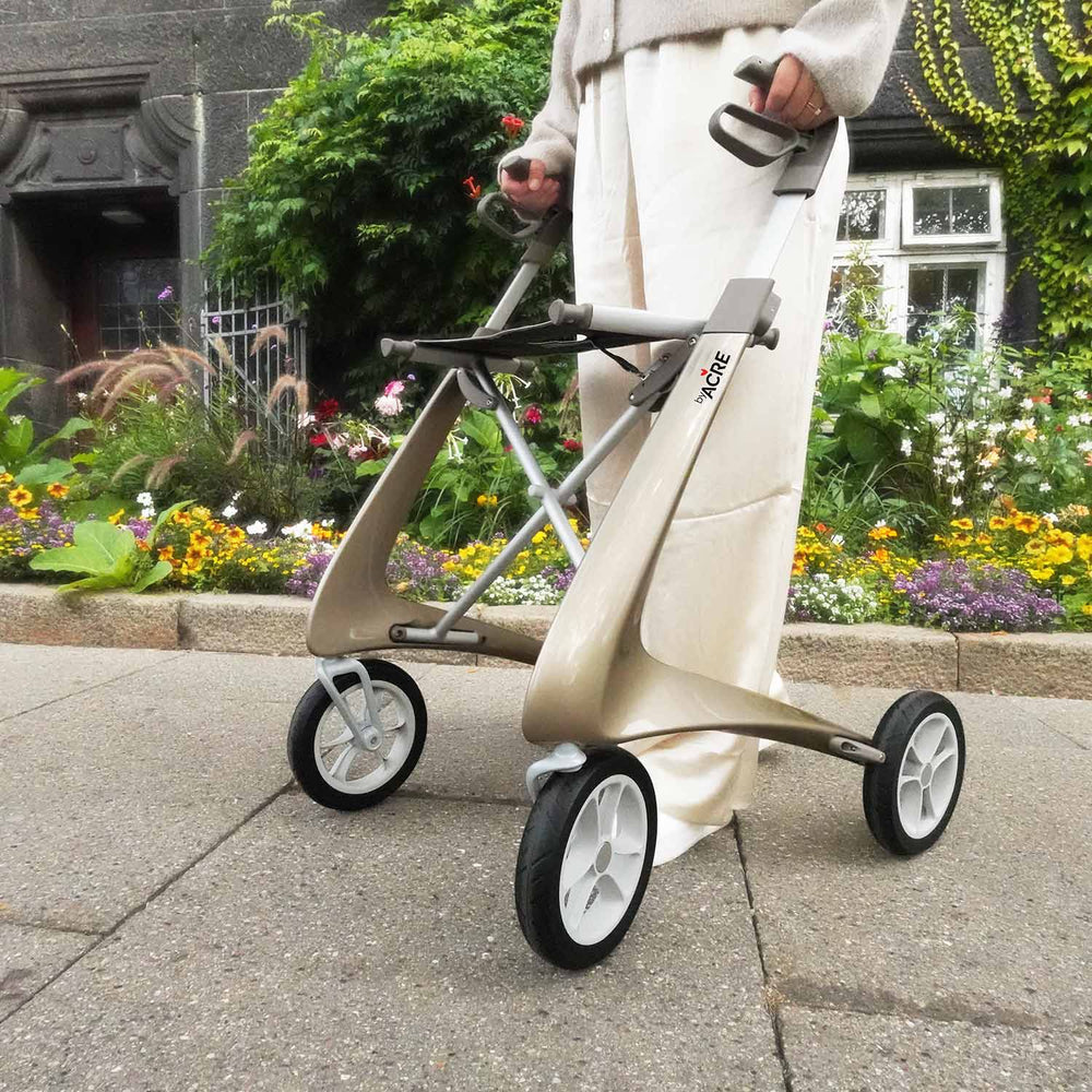byACRE Carbon Ultralight rollator champagne gold side view