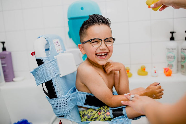 Otter Pediatric Chair shown with lateral supports installed