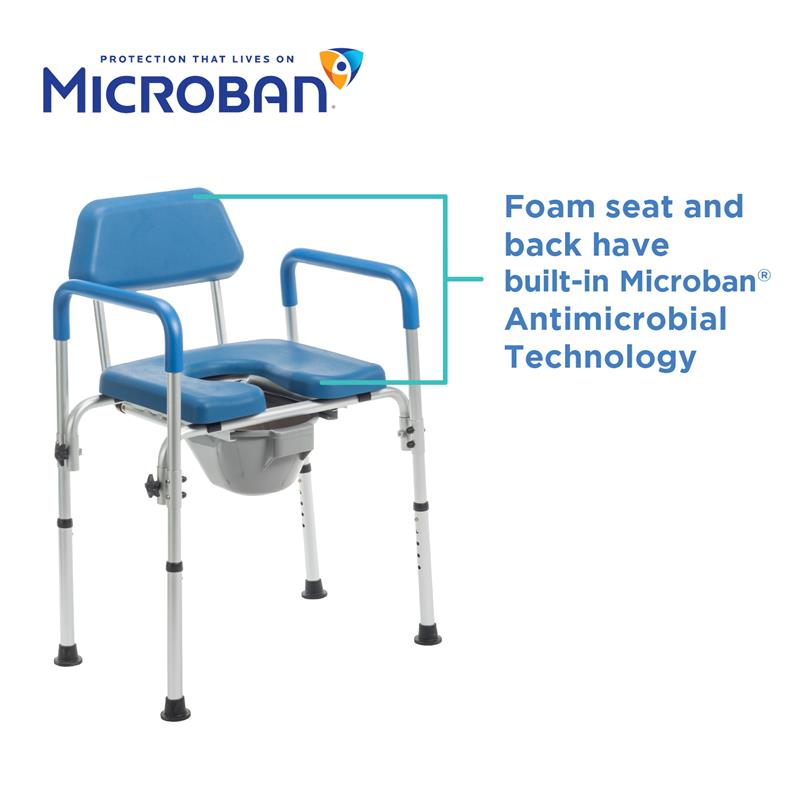 Journey SoftSecure commode chair with Microban antimicrobial protection
