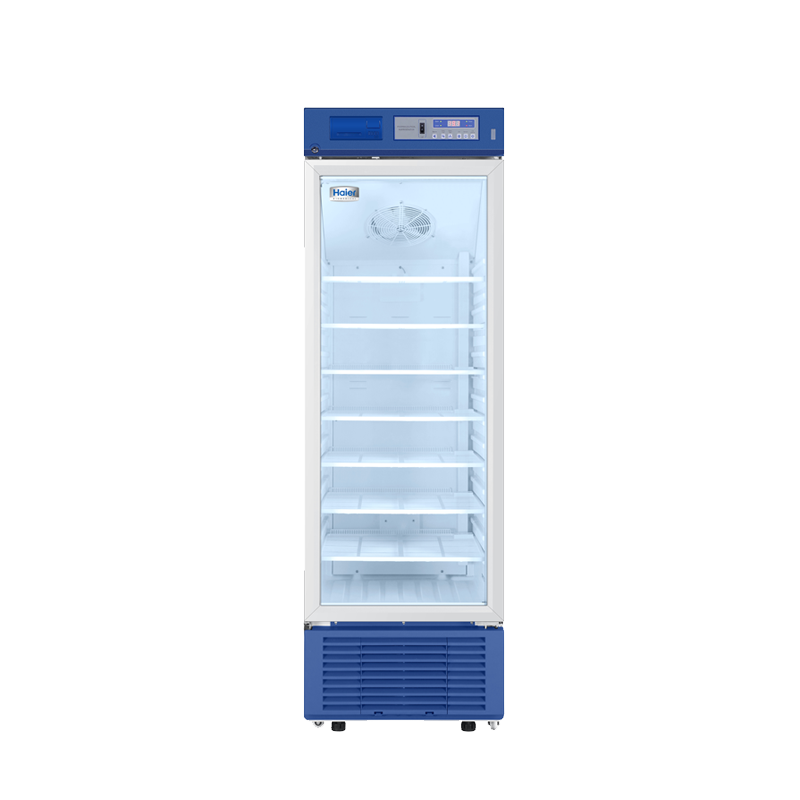 Haier HYC-390 upright vaccine pharmacy refrigerator front view