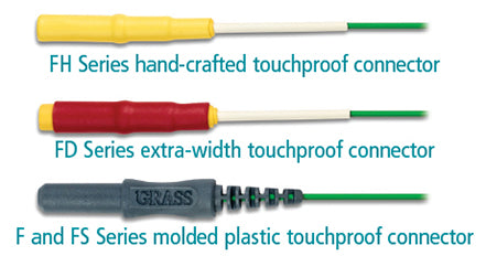 Natus EEG electrode connectors and touchproof options