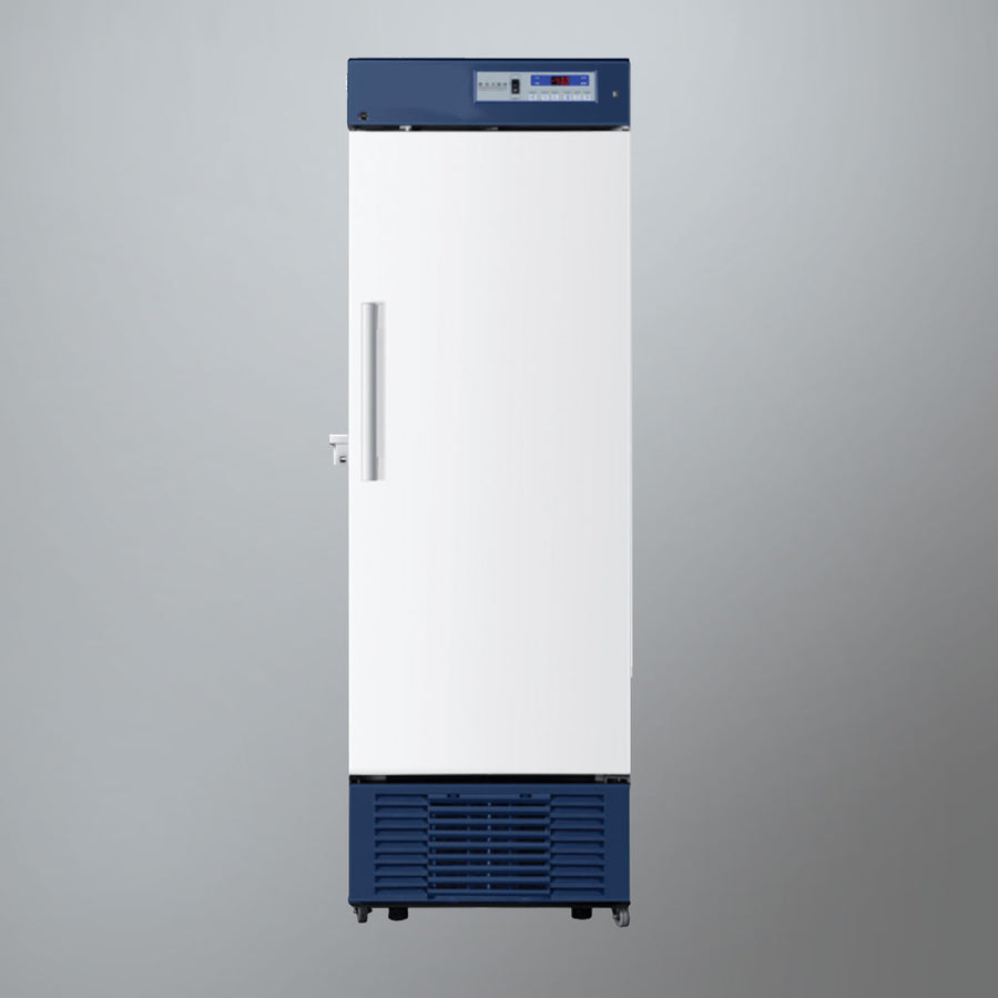 Haier HYC-390F upright solid door vaccine pharmacy refrigerator front view