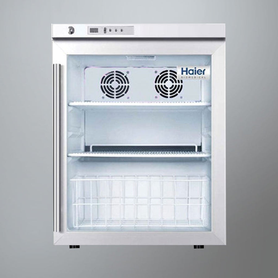 Haier HYC-68A glass door countertop vaccine refrigerator front view