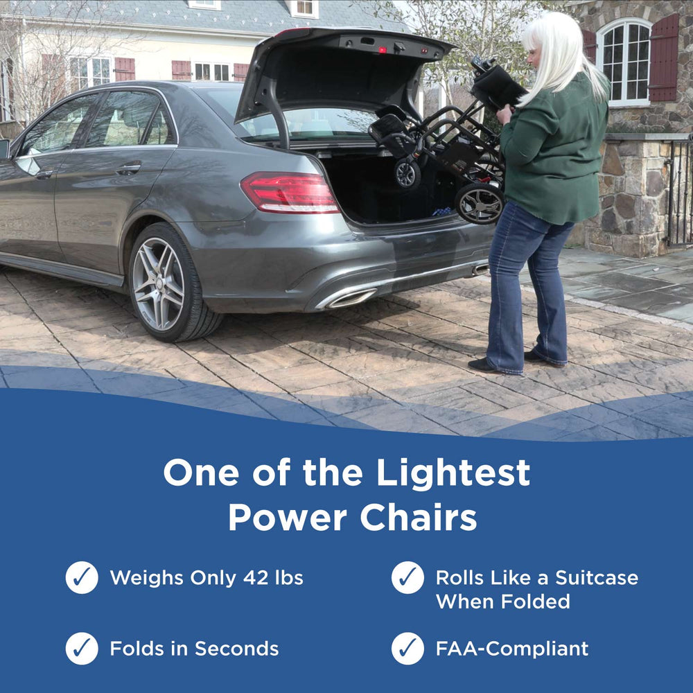 Journey Air folding power wheelchair loading into vehicle