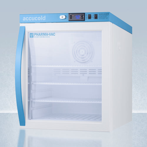 Accucold ARG1PV countertop pharmaceutical refrigerator angled view