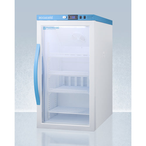 Accucold ARG3PV 3 cu ft pharmacy refrigerator angled view