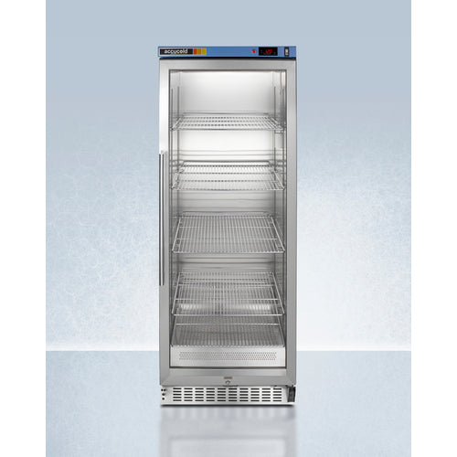 Accucold PTHC125G blanket warmer front view stainless steel glass door