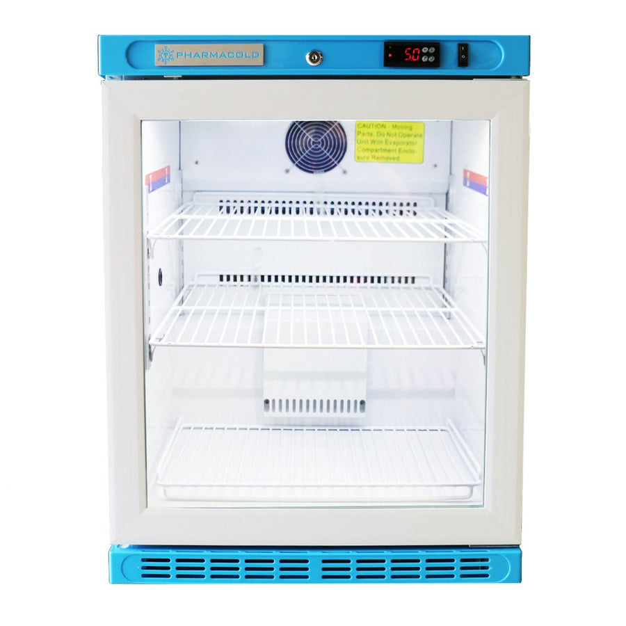 Pharmacold NAB-140 glass door vaccine pharmacy refrigerator exterior