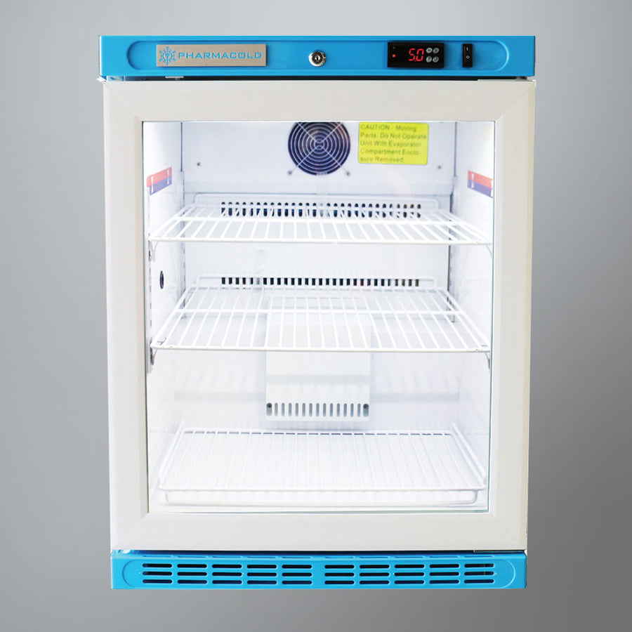 Pharmacold NAB-140 4.9 cu ft undercounter vaccine refrigerator front view