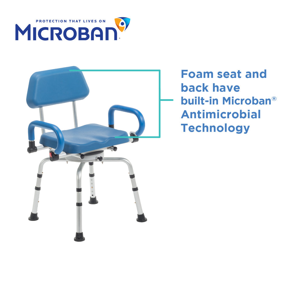 Journey SoftSecure shower chair with Microban antimicrobial protection