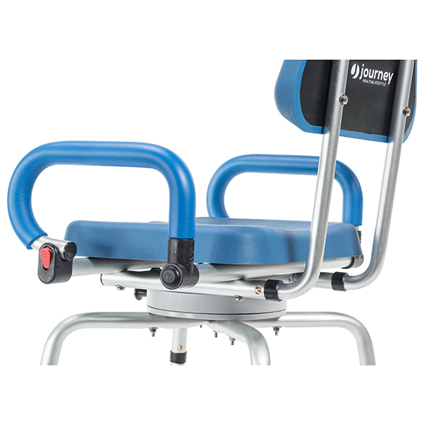 Journey SoftSecure rotating shower chair base backrest and armrests
