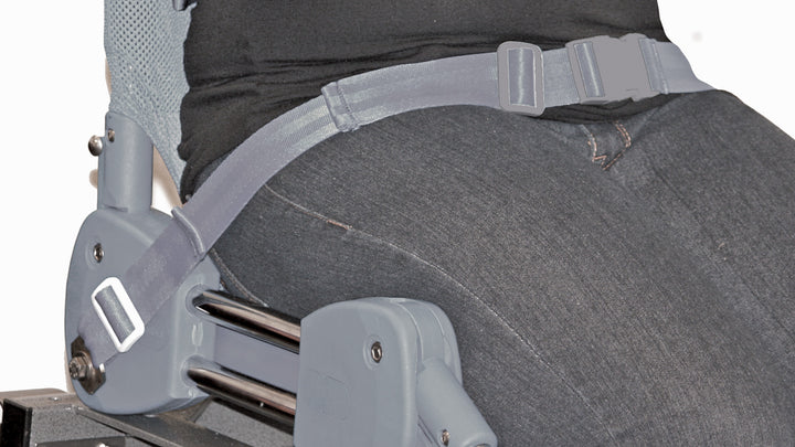 Ultima Access Bath Chair shown with detachable rolling base