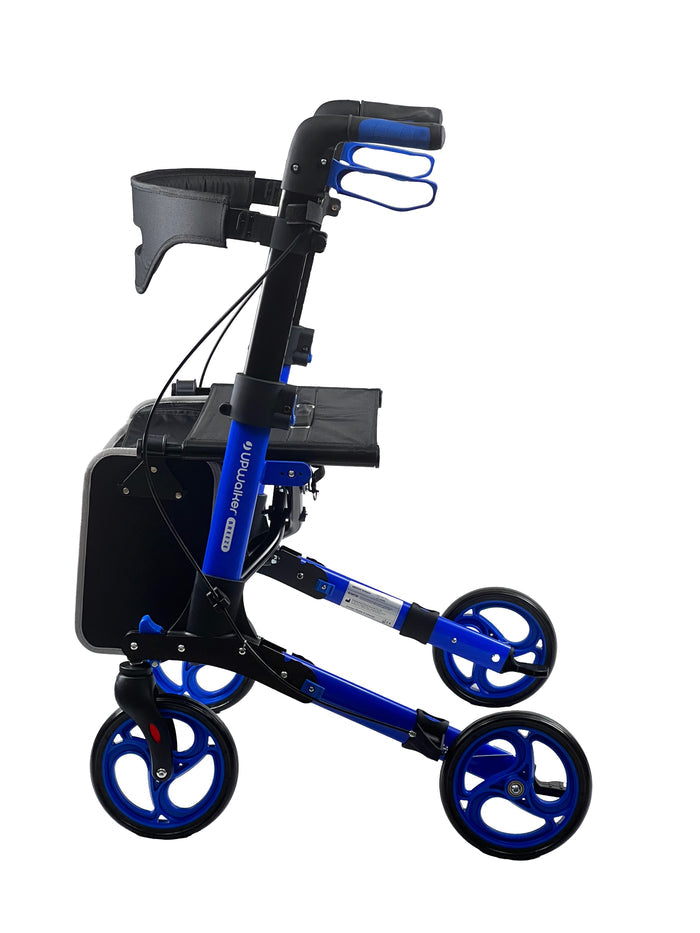 Breeze Rollator blue rollator left side view
