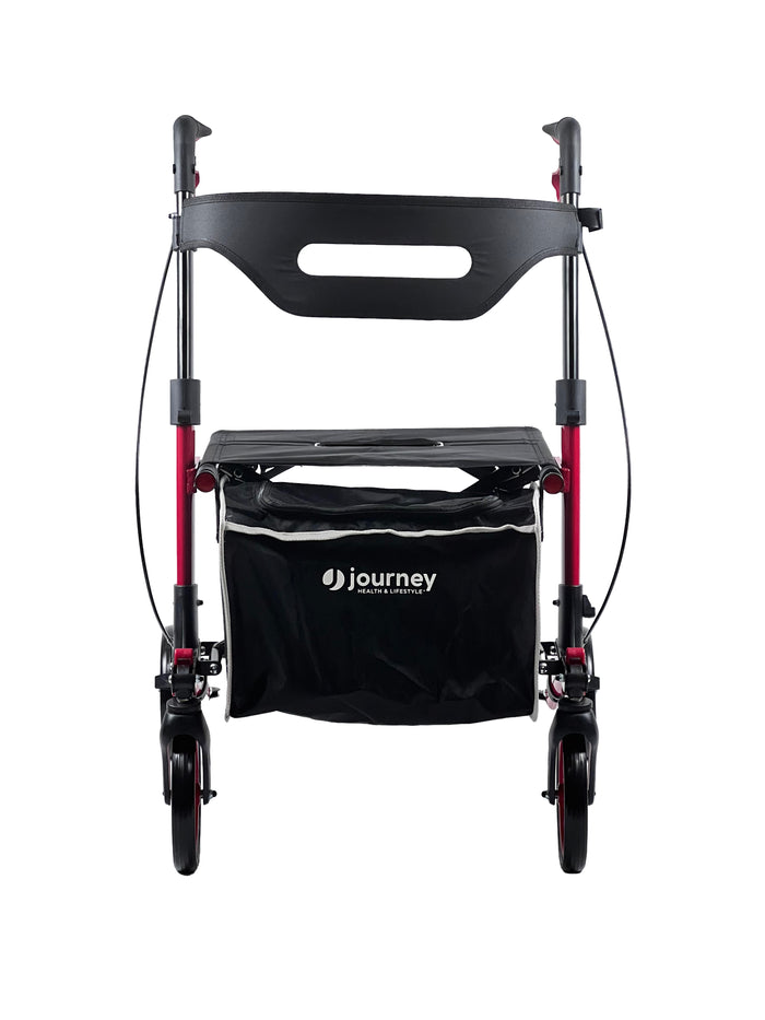Breeze Rollator red rollator front view
