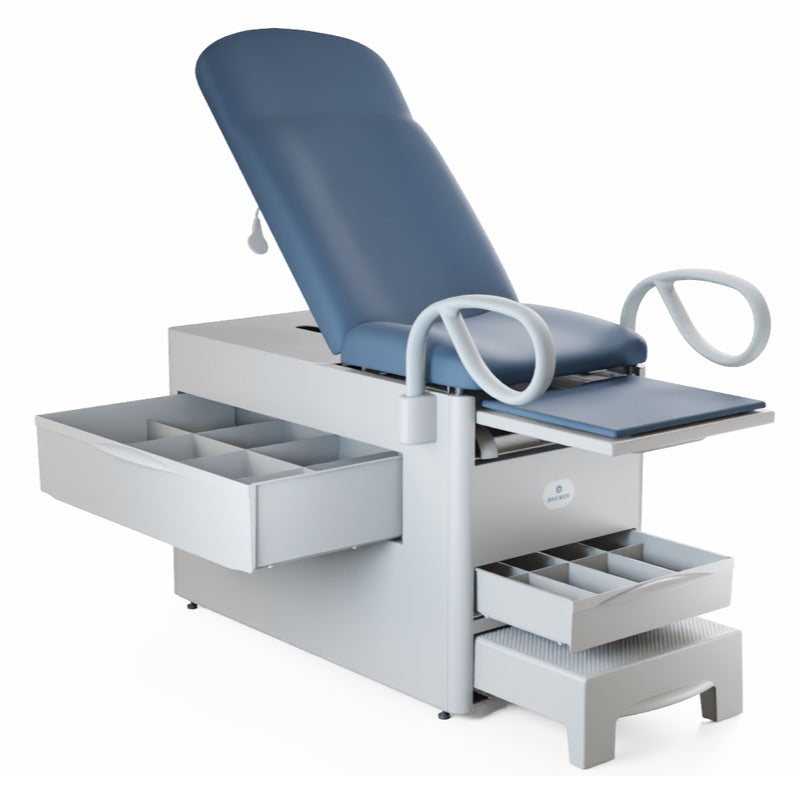 Versa Exam Table with open side storage drawer