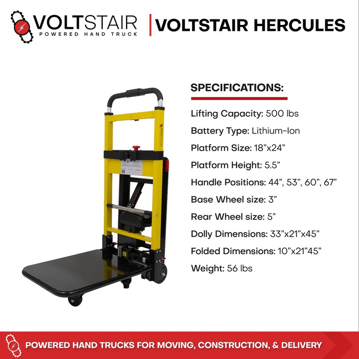 Voltstair Hercules lifting appliance up stairs