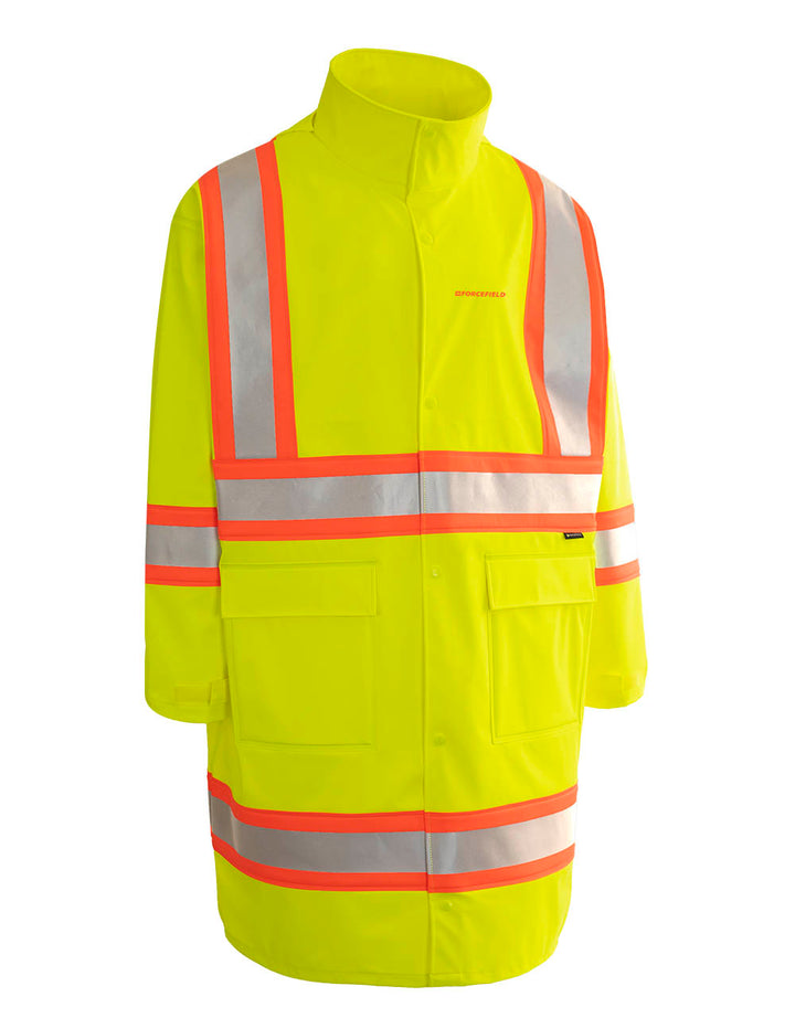 ForceField Hi Vis Fire Resistant Long Rain Coat