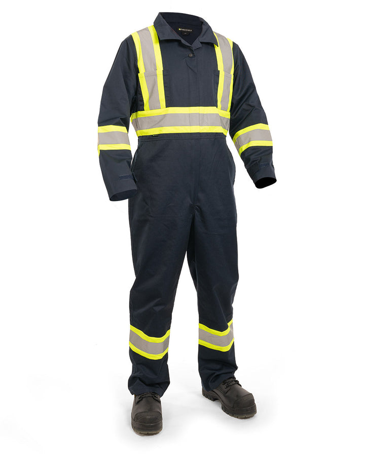 ForceField Hi Vis Navy Safety Unlined Coverall