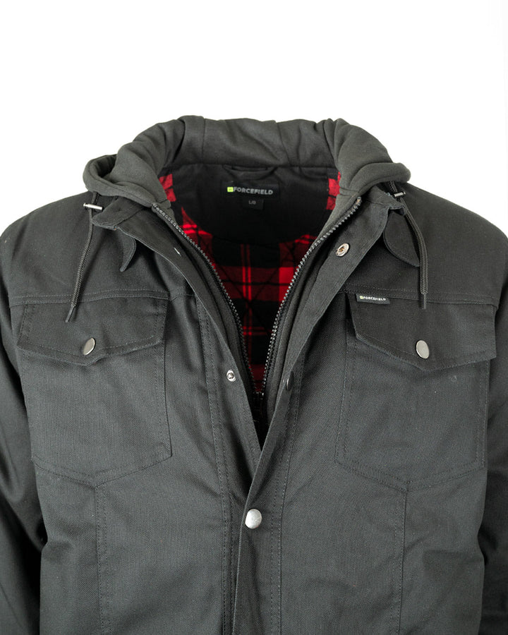 ForceField Canvas Jacket with Fooler Hoodie and Flannel Lining