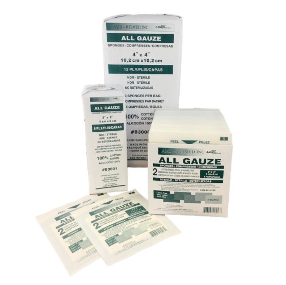 Non-Sterile Gauze Sponges - Essential First Aid Supplies