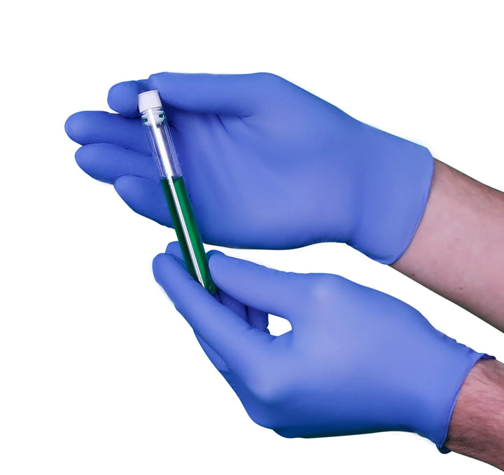 Nitrile Chemo Exam Gloves - Powder-Free, Textured Surface, Blue Color