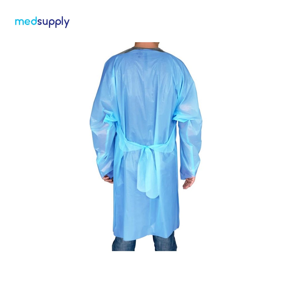 Man Wearing Isolation Gown
