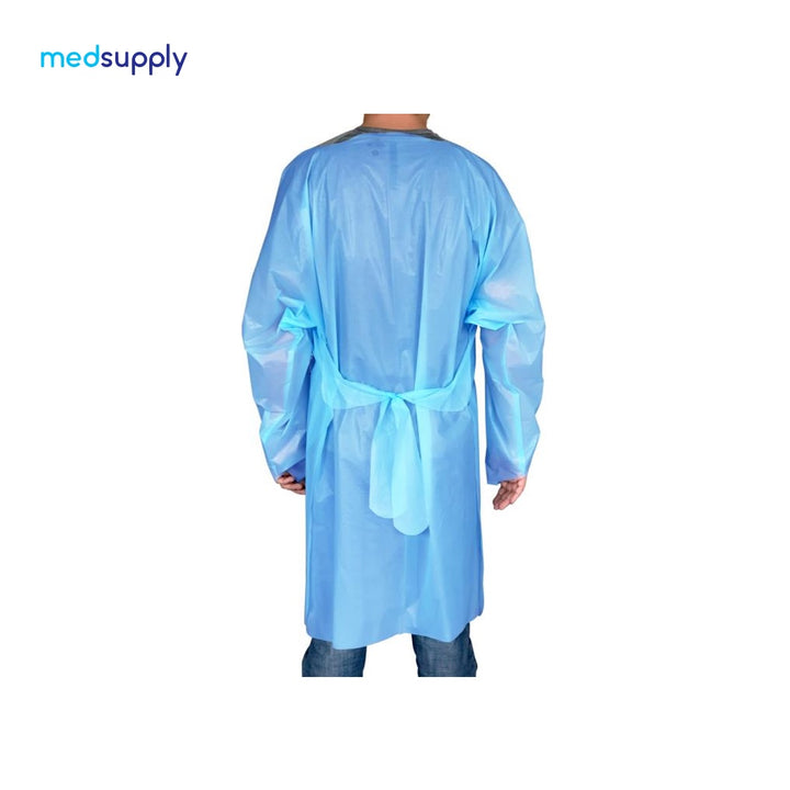 Man Wearing Isolation Gown